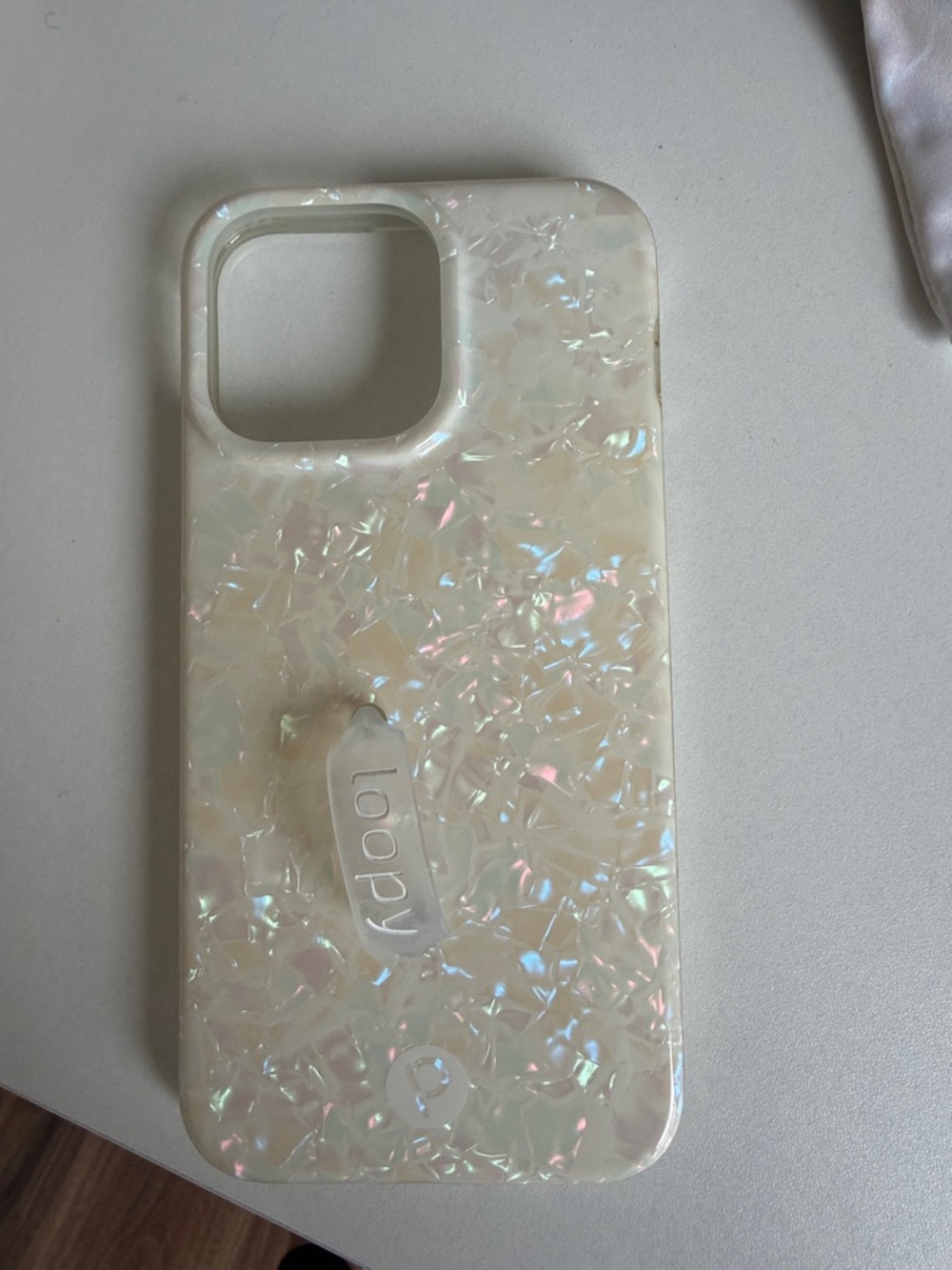 Loopy Case Iridescent Pearl iPhone Case with Built-In Loop - iPhone 15 promax